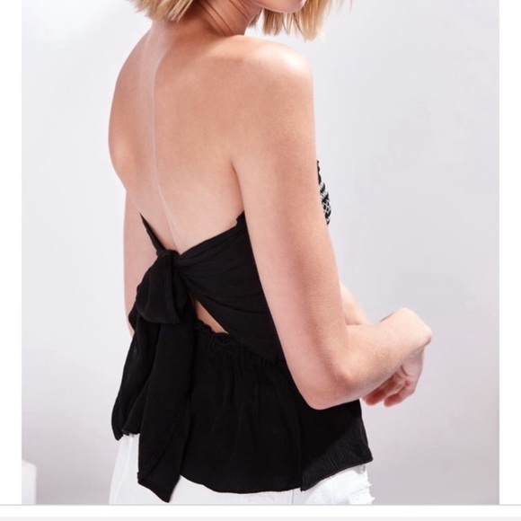 LA hearts strapless smocked tie back - Picture 2 of 6